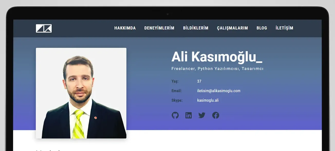 DİNAMİK KİŞİSEL CV WEB SİTESİ V.1