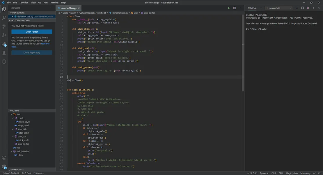 Python En iyi IDE - Visual Studio Code